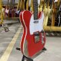 Custom TL TELE Aged Electric Guitar Red Color ASH Body Rosewood Fingerboard Double Binding 