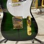 Custom Tuff Dog Tele Electric Guitar Black Circle Green Gold Hardware