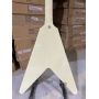 Custom Irregular Shape Fly-V Electric Guitar with Cream Yellow Color
