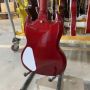 Custom SG Electric Guitar in Red Color with 3 Pickups Black Hardware