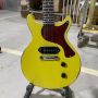 Custom Grand Studio LP SG Electric Guitar in Yellow Color with Single P90 Pickup
