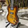 Custom Grand SG G400 Version Electric Guitar Flamed Tiger Maple Top Chrome Hardware Rosewood Fingerboard Mahogany Body 