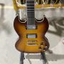 Custom Grand SG G400 Version Electric Guitar Flamed Tiger Maple Top Chrome Hardware Rosewood Fingerboard Mahogany Body 