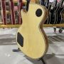 Custom LP Style Burl Maple Top Electric Guitar with Black Hardware 
