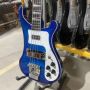 Custom Ricken 4003 Electric Bass in Transparent Blue Color