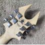Custom Irregular B.C Rich Signature Special Electric Guitar with Red Stripes in Black Color
