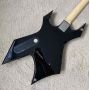 Custom Irregular B.C Rich Signature Special Electric Guitar with Red Stripes in Black Color