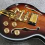 Custom Grand Upgrade Tune-o-Matic Bridge F Hole Flamed Maple Top Rosewood Fingerboard Electric Guitar