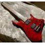 Custom Natural Maple Top Headless Electric Guitar in Red Color 