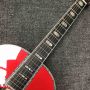 Custom 39 Inch OOO 45AA AAAAA All Solid Wood Acoustic Guitar with 301 Electronic EQ Ebony Fingerboard Slotted Headstock in Red Color