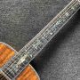 Custom 12 Strings Deluxe Solid Koa Wood Top Abalone Inlay Binding Acoustic Electric Guitar