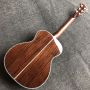 Custom 40 Inch Solid Cedar Top OM Body Cutaway Pearl Inlays Ebony Fingerboard Rosewood Back Sides Acoustic Guitar
