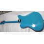 Custom Metal Blue Leopard Jaguar Electric Guitar with Silver Hardware