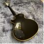 Custom LP Electric Guitar in Black Color Yellow Binding