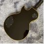 Custom LP Electric Guitar in Black Color Yellow Binding