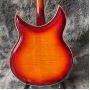 Custom 12 Strings 381 Electric Guitar Cherry Sunburst Color, Body Top & Back with Flamed Maple R shape Tailpiece