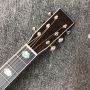 Custom OM AAAAA All Solid cedar Wood Solid Back Side Abalone Binding Acoustic Guitar with Pickguard and Silver Tuner