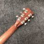 Custom OM AAAAA All Solid cedar Wood Solid Back Side Abalone Binding Acoustic Guitar with Pickguard and Silver Tuner