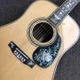 Custom AAAAA All Solid Wood D Body 100AA Deluxe Acoustic Guitar with Hardcase, OS-1 pickup, strap pin, etc