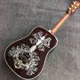 Custom AAAAA All Solid Wood D Body 100AA Deluxe Acoustic Guitar with Hardcase, OS-1 pickup, strap pin, etc
