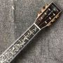 Custom Fully Solid Handmade AAAA Grade Acoustic Guitar Abalone Binding OO Body Accept Dreadnought, OM, OOO, Jumbo Parlor Acoustic Guitar Customization
