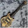 Custom 4 Strings Neck Through Body Electric Guitar Bass Factory Burst Maple Top 9V Active Pickup Alembic Style Bass