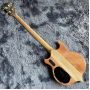 Custom 4 Strings Neck Through Body Electric Guitar Bass Factory Burst Maple Top 9V Active Pickup Alembic Style Bass