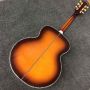 Custom 43 Inch J200 Jumbo Acoustic Guitar with Abalone Binding Vintage Tuner in Tobacco Color