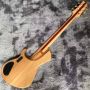 Custom Flamed Maple Top Neck Through Body 6 Strings 24 Frets Active Pickup Electric Bass Gu with 940mm Scale Lengthen