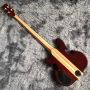 Custom 4 Strings Fretless Neck Through Body Cut-out Bottom Electric Bass Guitar