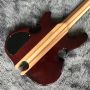 Custom 4 Strings Fretless Neck Through Body Cut-out Bottom Electric Bass Guitar