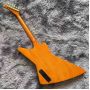 Custom Reissue Natural Explorer Electric Guitar with Gold Hardware and Leopard Pickguard