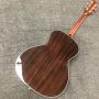 Custom OO Solid Wood Acoustic Guitar with Ebony Fingerboard Full Abalone Binding in Sunburst 