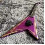 Custom Color Stripes Jack V Special Irregular Shape Rr Electric Guitar with Ebony Fingerboard Active Pickup