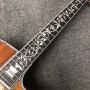 Custom Cutaway 41 Inch Solid KOA Wood Abalone Binding Life Tree Inlay Umbrella Logo Acoustic Guitar 45mm Nut Width