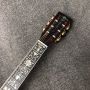 Custom Round Body 39 Inch OOO Solid KOA Wood Abalone Binding Life Tree Inlay Umbrella Logo Acoustic Guitar 45mm Nut Width