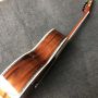 Custom Round Body 39 Inch OOO Solid KOA Wood Abalone Binding Life Tree Inlay Umbrella Logo Acoustic Guitar 45mm Nut Width