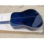 Custom 12 Strings Birds in Flight Viper Blue Custom Acoustic Dreadnought Guitar Blue Flamed Maple Guitar