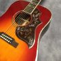 Custom 41 Inch Hummingbird  Series Back Panel Three-Piece D Barrel Sunset Red Wood Acoustic Guitar