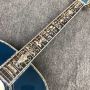 Custom Blue Water Ripple Acoustic Guitar