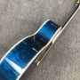 Custom Blue Water Ripple Acoustic Guitar