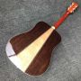 Custom Hummingbird Solid Spruce Top 3Pcs D Barrel Acoustic Guitar in Sunset Red Color