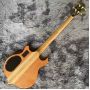 Custom Alembic Grand Stanley Clark Brown Ash 4 Strings Electric Bass Guitar Neck Through Body with Gold Hardware and Abalone Inlay