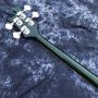 Custom Ricken 4003 Fireglo Electric Bass Transparent Green Color 4 Strings Rick Bass with Oval Output Jack 