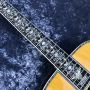 Custom Handmade Aaaaa All Solid Rosewood Wood Yellow Painting Folk Acoustic Guitar Dreadnought Super Deluxe Superior D100 Guitar 550a Soundhole Pickup
