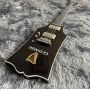 Custom Grand irregular shape body Electric Guitar in black color accept guitar amp pedal OEM