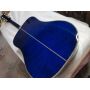 Custom Dove Bird in flight solid spruce wood top acoustic guitar in blue color guitar professional 41 inch