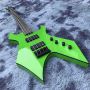 Custom Irregular Shape Body BC Rch Style Electric Guitar in Green Color Accept Guitar Bass OEM Order