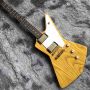 Custom Irregular Special Shape Alder Ash Body Electric Guitar in Yellow Color