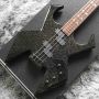 Custom Neck Through Body Ebony Fingerboard 4 Strings Spark Black Electric Bass Guitar Accept Customized Guitar Bass Project